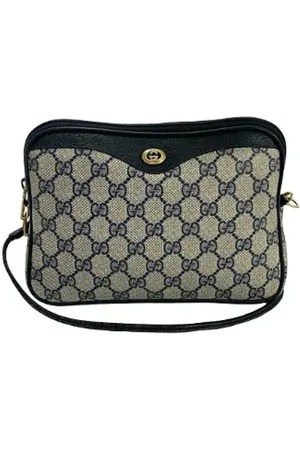 Gucci Pre-owned, Kobieta, Niebieski, ONE SIZE, Skóra, Pre-owned Canvas crossbody-bags
