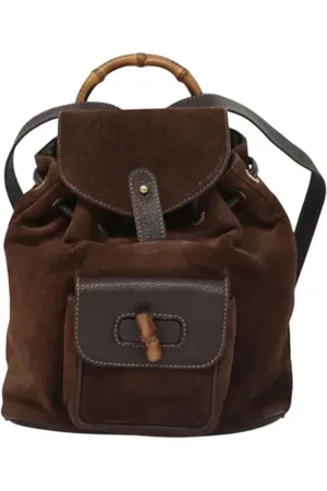 Gucci Pre-owned, Kobieta, brązowy, ONE SIZE, Zamsz, Pre-owned Suede backpacks