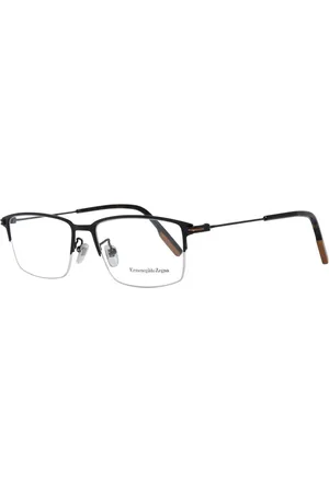 Ermenegildo Zegna Akcesoria, Mężczyzna, Czarny, ONE SIZE, Czarne Metalowe Oprawki Optyczne