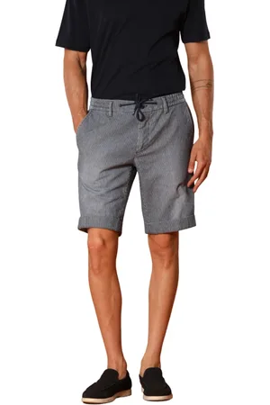 Masons Szorty, Mężczyzna, Niebieski, 2XL, Bawełna, Białe Paski Dżinsowe Spodenki Jogger Bermuda