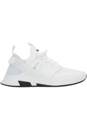 Tom Ford Buty, Mężczyzna, Biały, 43 EU, Zamsz, Sneakersy Low-Top z Zamszowymi Detalami