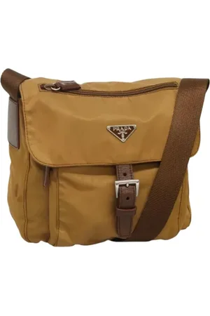 Prada Pre-owned, Kobieta, brązowy, ONE SIZE, Nylon, Pre-owned Nylon prada-bags