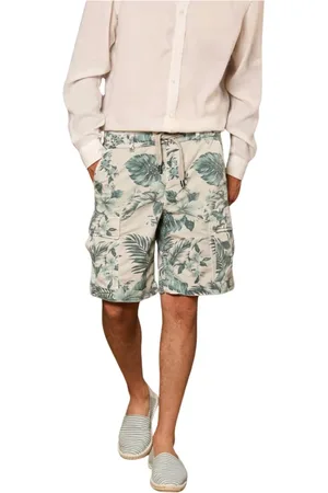 Masons Szorty, Mężczyzna, Wielobarwność, 3XL, Bawełna, Bermudy Cargo z nadrukiem Hawaii