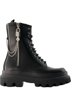 Dolce & Gabbana Buty, Kobieta, Czarny, 36 EU, Skóra, Czarne Buty Sicily - Skóra - Czarne