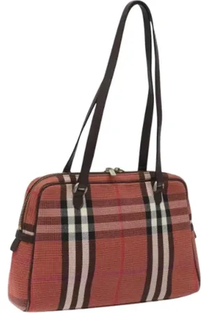 Burberry Pre-owned, Kobieta, Czerwony, ONE SIZE, Pre-owned Canvas shoulder-bags