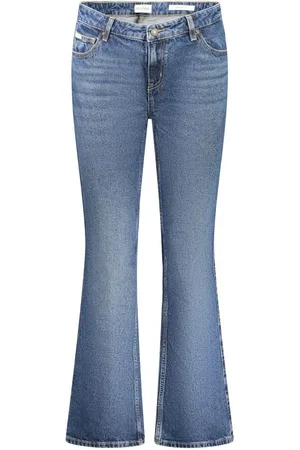 Guess Jeansy, Kobieta, Niebieski, W26 L32, Niebieskie Bootcut Jeansyy z Efektem Wyprania