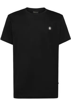 BILLIONAIRE Koszulki, Mężczyzna, Czarny, 2XL, Casual Bawełniany T-shirt