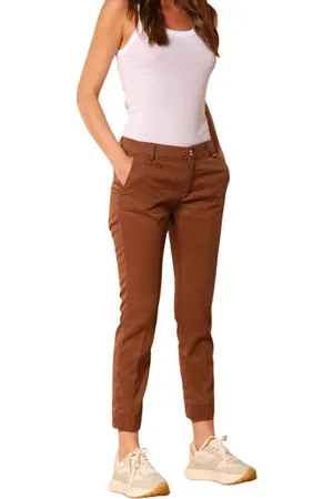 Masons Spodnie, Kobieta, brązowy, M, Spodnie Chino Capri Slim Fit