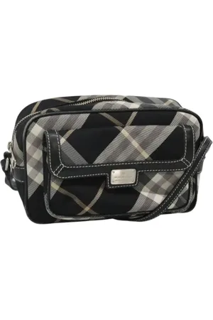 Burberry Pre-owned, Kobieta, Czarny, ONE SIZE, Skóra, Pre-owned Canvas shoulder-bags
