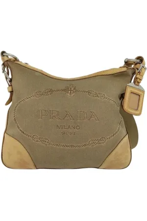 Prada Pre-owned, Kobieta, brązowy, ONE SIZE, Skóra, Pre-owned Canvas prada-bags