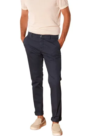 Masons Spodnie, Mężczyzna, Niebieski, 2XL, Bawełna, Eleganckie Granatowe Spodnie Chino Slim Fit