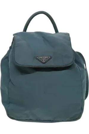 Prada Pre-owned, Kobieta, Niebieski, ONE SIZE, Nylon, Pre-owned Fabric backpacks