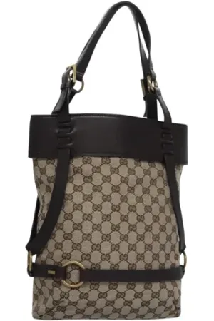 Gucci Pre-owned, Kobieta, Beżowy, ONE SIZE, Skóra, Pre-owned Canvas gucci-bags