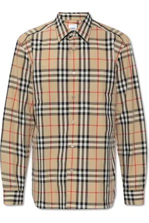 Burberry Koszule, Mężczyzna, Beżowy, L, Koszula ze wzorem w kratę ‘Nova Check’
