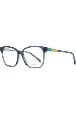 Emilio Pucci Akcesoria, Kobieta, Szary, ONE SIZE, Szare Okulary Optyczne Damskie Styl Kwadratowy