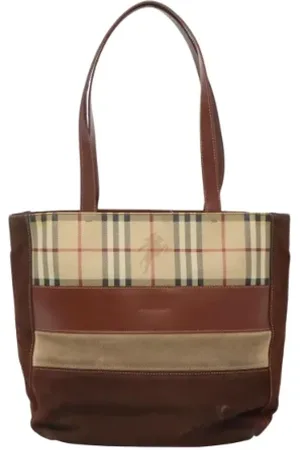 Burberry Pre-owned, Kobieta, Beżowy, ONE SIZE, Skóra, Pre-owned Skórzane torebki