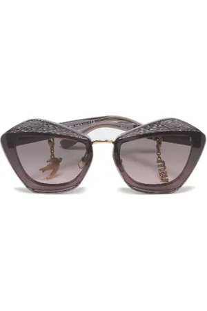 Miu Miu Pre-owned, Kobieta, Fioletowy, ONE SIZE, Pre-owned Acetate sunglasses