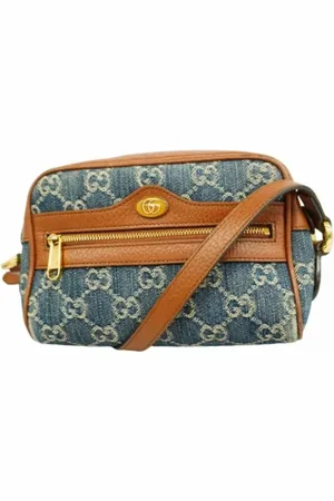 Gucci Pre-owned, Kobieta, Niebieski, ONE SIZE, Denim, Pre-owned Denim gucci-bags