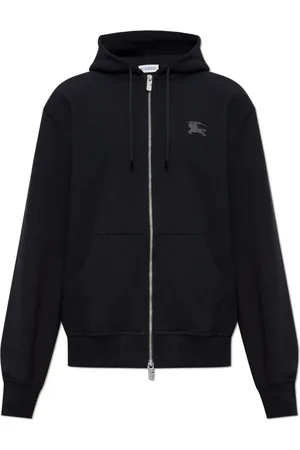 Burberry Bluzy, Mężczyzna, Czarny, L, Bawełna, Bluza z logo
