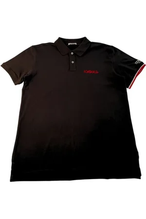 Iceberg Koszulki, Mężczyzna, Czarny, XL, Bawełna, Czarna Bawełniana Koszulka Polo
