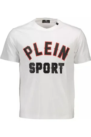 Philipp Plein Koszulki, Mężczyzna, Biały, 2XL, Bawełna, Proste białe T-shirt z dynamicznymi detaliami