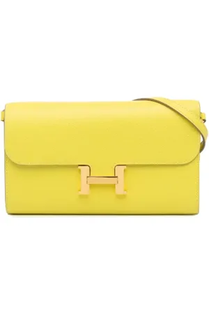 Hermès Pre-owned, Kobieta, Żółty, ONE SIZE, Skóra, Pre-owned skórzane torby na ramię