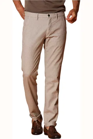Masons Spodnie, Mężczyzna, Szary, 2XL, Bawełna, Spodnie Chino w Krata Regular Fit