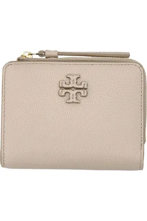 Tory Burch Akcesoria, Kobieta, Beżowy, ONE SIZE, Portfel Mc Graw Bi-Fold w świeżej glince