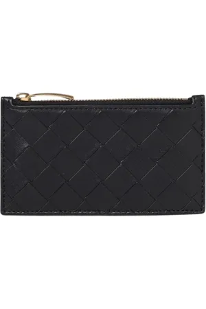 Bottega Veneta Akcesoria, Kobieta, Czarny, ONE SIZE, Czarny Portfel na Karty Zip Around