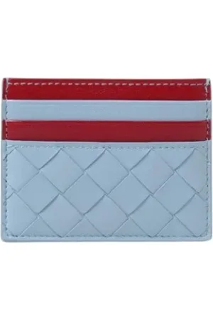 Bottega Veneta Akcesoria, Kobieta, Niebieski, ONE SIZE, Niebieski Portfel Skórzany