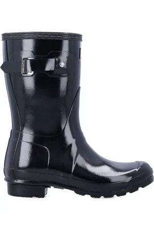 Hunter Buty, Kobieta, Czarny, 38 EU, Oryginalne krótkie kalosze z połyskiem