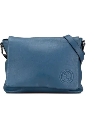 Gucci Pre-owned, Kobieta, Niebieski, ONE SIZE, Skóra, Pre-owned Leather gucci-bags