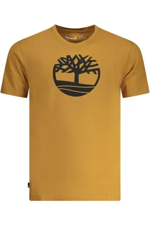 Timberland Koszulki, Mężczyzna, brązowy, L, T-shirt z odważnym nadrukiem