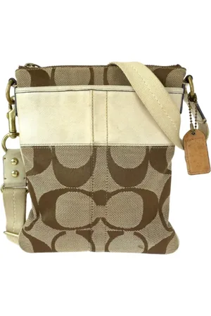 Coach Pre-owned, Kobieta, brązowy, ONE SIZE, Skóra, Pre-owned Canvas shoulder-bags