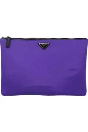 Prada Pre-owned, Kobieta, Fioletowy, ONE SIZE, Nylon, Pre-owned Nylon clutches