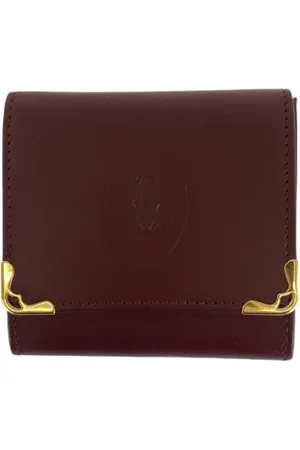 Cartier Pre-owned, Kobieta, Czerwony, ONE SIZE, Skóra, Pre-owned skórzane portfele