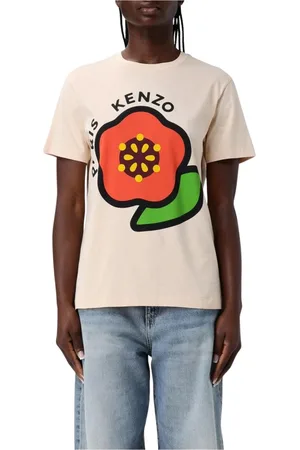 Kenzo Koszulki, Kobieta, Różowy, XS, Różowa Graficzna Koszulka z Kwiatami