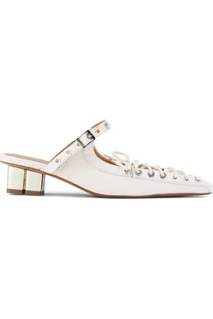 Ganni Buty, Kobieta, Beżowy, 38 EU, Damskie Buty Mule na Sznurowanie