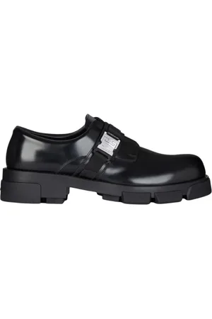 Givenchy Buty, Mężczyzna, Czarny, 41 EU, Czarne Skórzane Półbuty z Klamrą