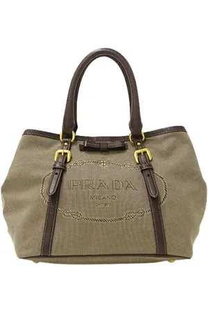 Prada Pre-owned, Kobieta, brązowy, ONE SIZE, Nylon, Pre-owned Nylon prada-bags