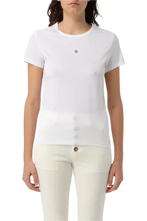 HUGO BOSS Koszulki, Kobieta, Biały, S, Klasyczny Biały T-shirt z Krótkim Rękawem
