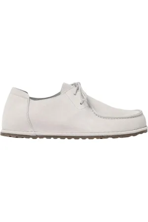 Birkenstock Buty, Mężczyzna, Biały, 44 EU, Zamsz, Białe Brogue Casual Loafer Buty