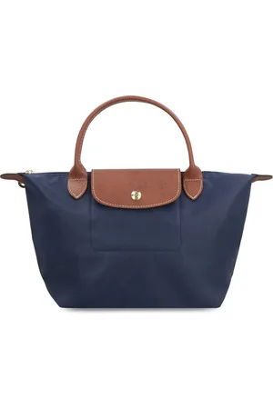 Longchamp Torebki, Kobieta, Niebieski, ONE SIZE, Nylon, Elegancka Torba Torebka z Nylonu z Elementami Skóry