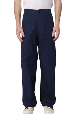 Kenzo Spodnie, Mężczyzna, Niebieski, W40, Stylowe Spodnie Cargo z Kieszeniami