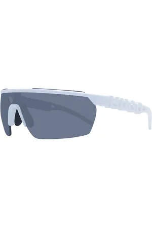 HUGO BOSS Akcesoria, Mężczyzna, Biały, ONE SIZE, Len, Białe Męskie Okulary Przeciwsłoneczne Mono Lens