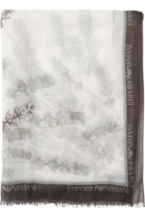 Emporio Armani Akcesoria, Mężczyzna, Beżowy, ONE SIZE, Luksusowy Szal z Wełny Beżowy