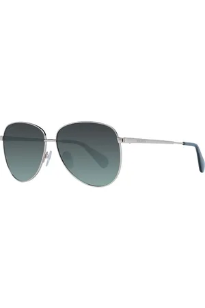 Max&Co. Akcesoria, Kobieta, Żółty, ONE SIZE, Aviator Okulary Przeciwsłoneczne Różowe Zielone Lustrzane