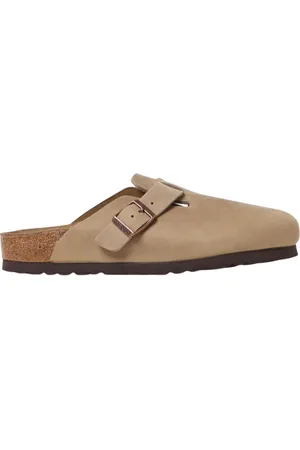Birkenstock Buty, Mężczyzna, Beżowy, 38 EU, Zamsz, Zamszowe Sandały z Klamerką