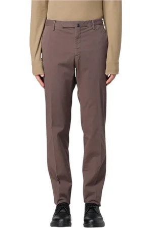 Incotex Spodnie, Mężczyzna, brązowy, 3XL, Eleganckie spodnie Straight-Leg Spodnie