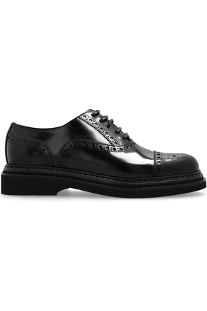 Dolce & Gabbana Buty, Kobieta, Czarny, 40 EU, Skóra, Sznurowane buty na platformie